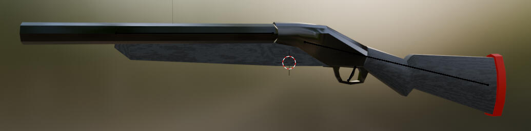 low poly shotgun